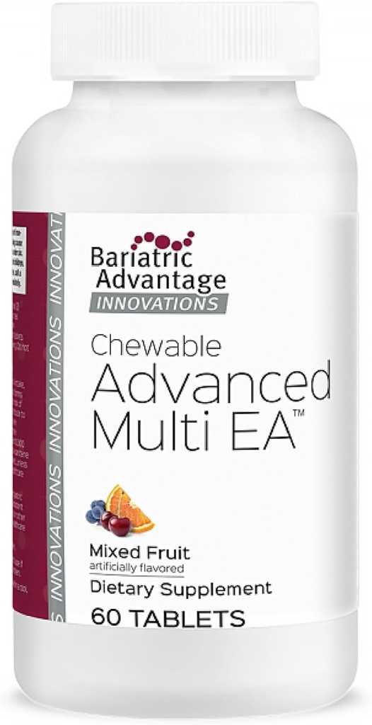 Bariatric Advantage Chewable Advanced Multi EA - høj potens Daily Multivitamin med jern til Bariatriatric Kirurgi Patienter - blandet frugt flavor - 60 Tæl