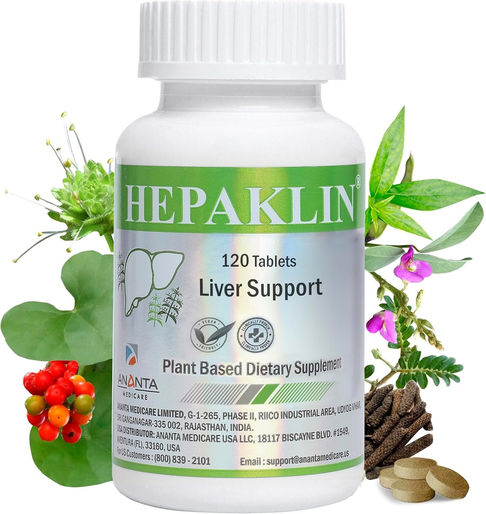 Hepaklin - Herbal Lever Detox & Support Formel for Sundhed, 120 Tabs