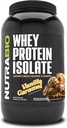 NutraBio 100% Whey Protein Isolate Protein Powder, 25g Protein med komplet Aminosyreprofil, Non- GMO, Soy & Gluten Free, Low Carb, Low Calorie Whey Protein Powder, Vanilla Caramel, 2 Lbs