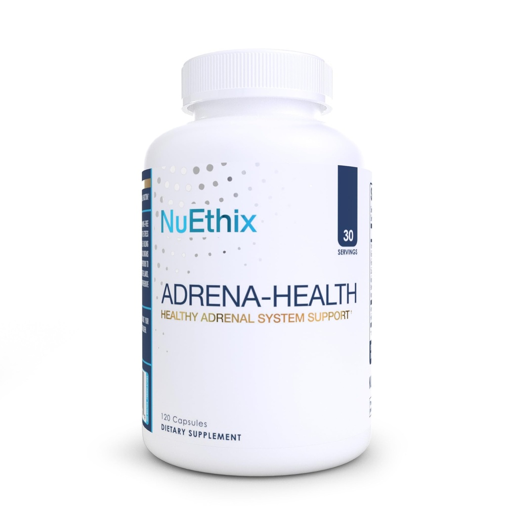 Nuethix Formuleringer Adrena- sundhed Kosttilskud, Support Cortisol Sundhed, Energiniveauer, Mood Moderation, Adrenal Support Kosttilskud til kvinder & mænd, Træthed Supplement - 120 Kapsler