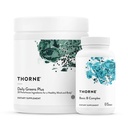 THORNE - Energy Bundle - Daily Green Plus & Basic B Complex - fremmer cellulær energi og fysisk udholdenhed - 30 Tjenester