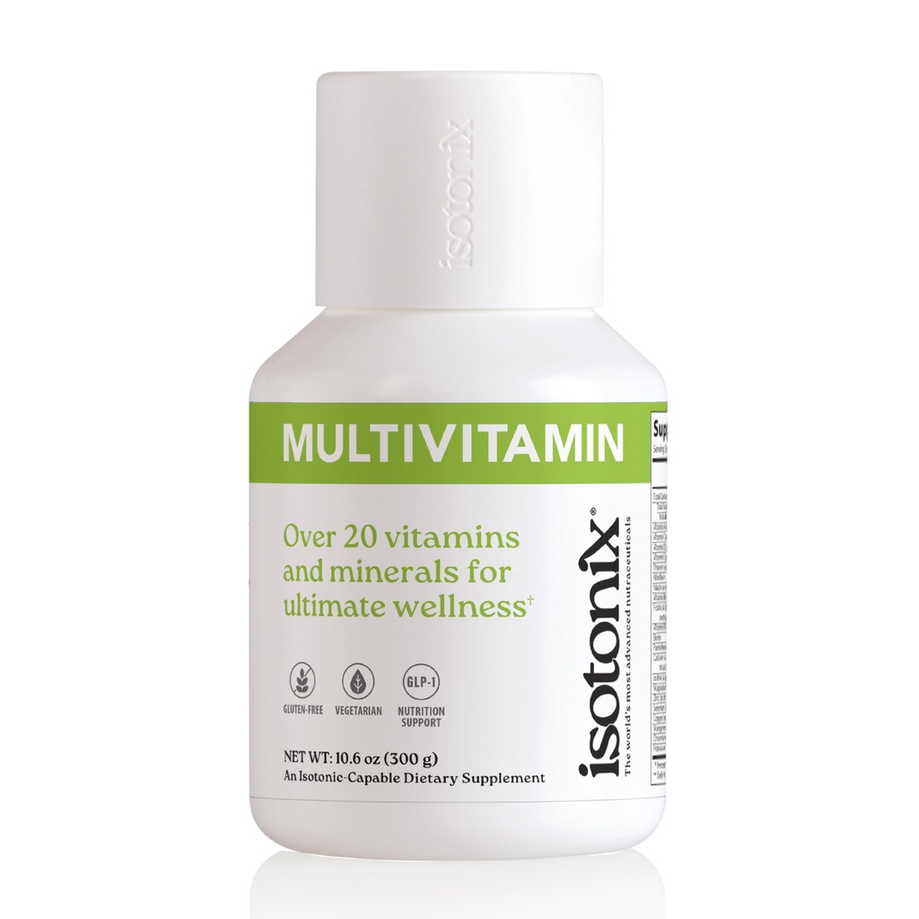 Isotonix ® Multivitamin uden jern - Komplet dagligt tillæg for energi, immunforsvar, hud og ben sundhed - 90 Servering - Isotonic Drinkable Formel