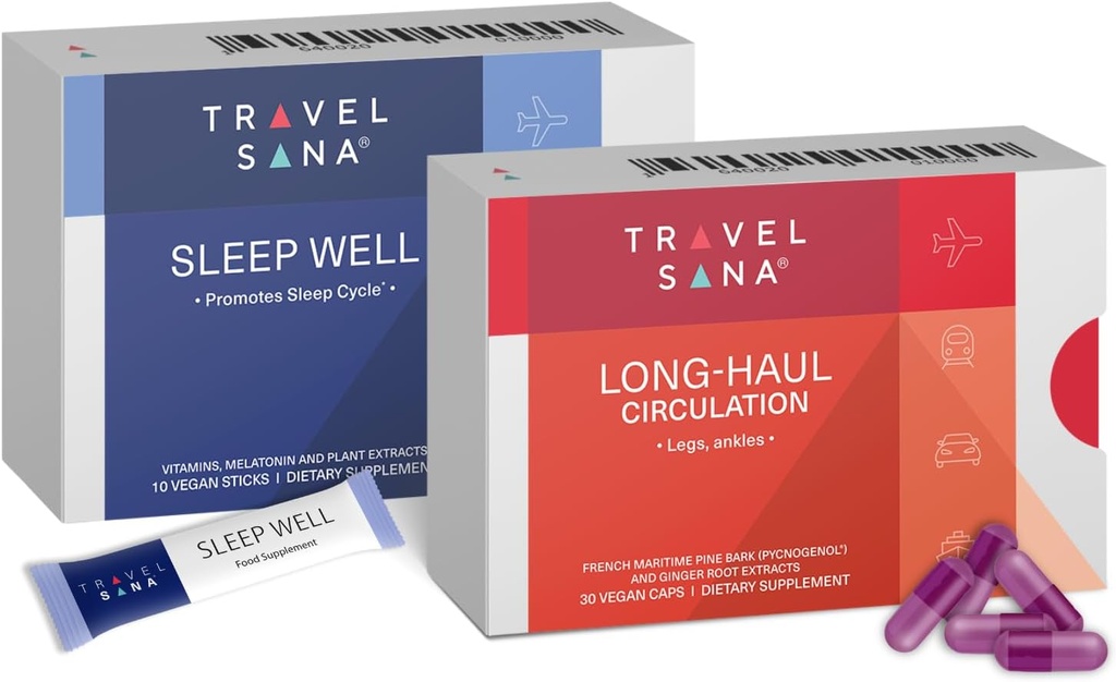 Long- Haul cirkulation (30 Vegansk Caps) + Sleep Well (10 Sticks)