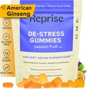 De- Stress Gummies med amerikansk Ginseng, gurkemeje og Goji - Assist med Stress Relief & Mood Boost, All- Natural slaxation, Low- Sugar, 45 Vegansk Gummies, Passionsfrugt (45 Gummies (Pack of 1))