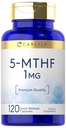 Carlyle 5- MTHF L Methylfolat 1 mg 1 mg 1, 4; 120 Kapsler 1, 4; Non- GMO & Gluten Free Supplement