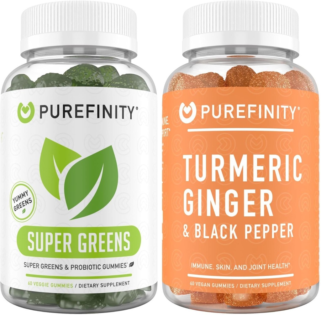 PUREFINITY Gurkemeje Gummier + Super Greens Gummies Bundle