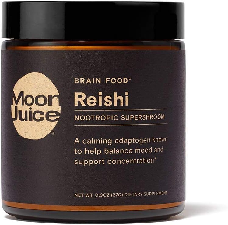 Reishi by Moon Juice - Organic Reishi Mushroom Powder Extract (700mg 1,3 og 1,6 Beta- Glucans per Serving) - Understøtter Mood, Koncentration & Sund immunsystem - Vegan, Non- GMO (1.3oz)