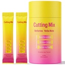Cutting Drink Mix, Satiety & Craving Support Powder with Berberine, Chromium, FOS, Yerba Mate & 5-HTP, Sugar-Free Vegan Drink Mix, Strawberry Acai Flavor, 30 Individual Sticks