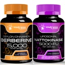 Nattokinase Supplement kapsler - 5000 FU - enzymer fra Pure Japansk Nato Extract, hjerte og immunforsvar