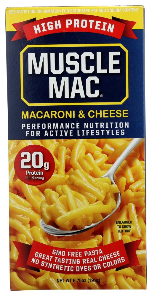 Muscle Mac High Protein Macaroni and Cheese 20g Protein per serving (2 Pack)