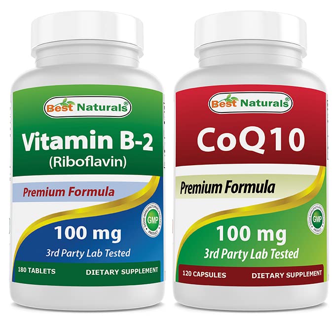 Bedste Naturals vitamin B2 (Riboflavin) 100 mg & COQ10 100 mg