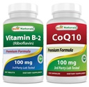 Bedste Naturals vitamin B2 (Riboflavin) 100 mg & COQ10 100 mg