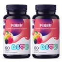 LIVS Fiber Gummies for Adults – Promote Digestive Support & Regularity | Gut Health & Smooth Digestion | Plant-Based Prebiotic | Non-GMO Fiber Supplement for Men & Women | 60 Count with 30 Servings