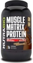 Nutrabio Muscle Matrix Protein Powder - 25 g protein Per Scoop - Whey Isolate og Micellar Casein Combo til hurtig og langsom udgivelse - hollandsk chokolade - 2 pund, 28 servering