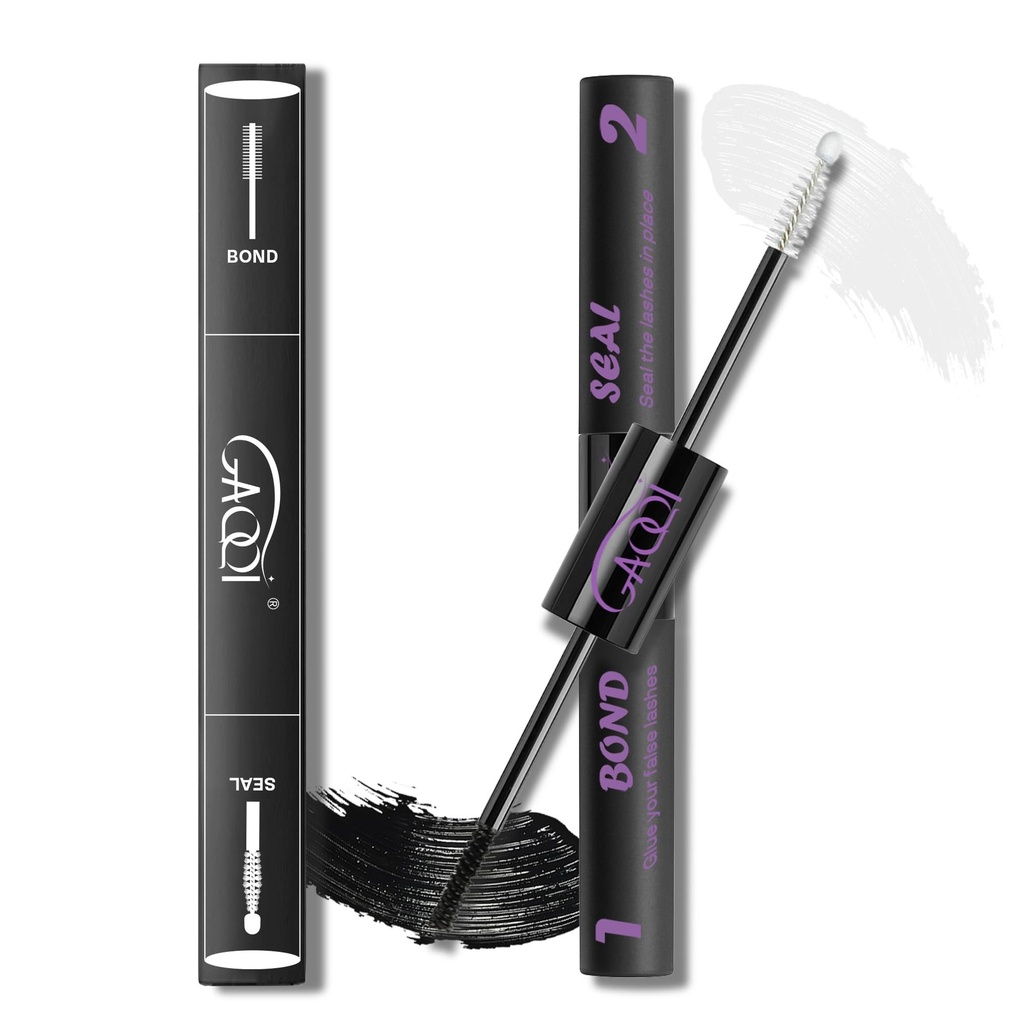 GAQQI Lash Cluster Glue, Lash Bond and Seal Waterproof Eyelash Glue for Eyelash Clusters, Strong Hold Adhesive for DIY Use, Latex-Free Safe Formula