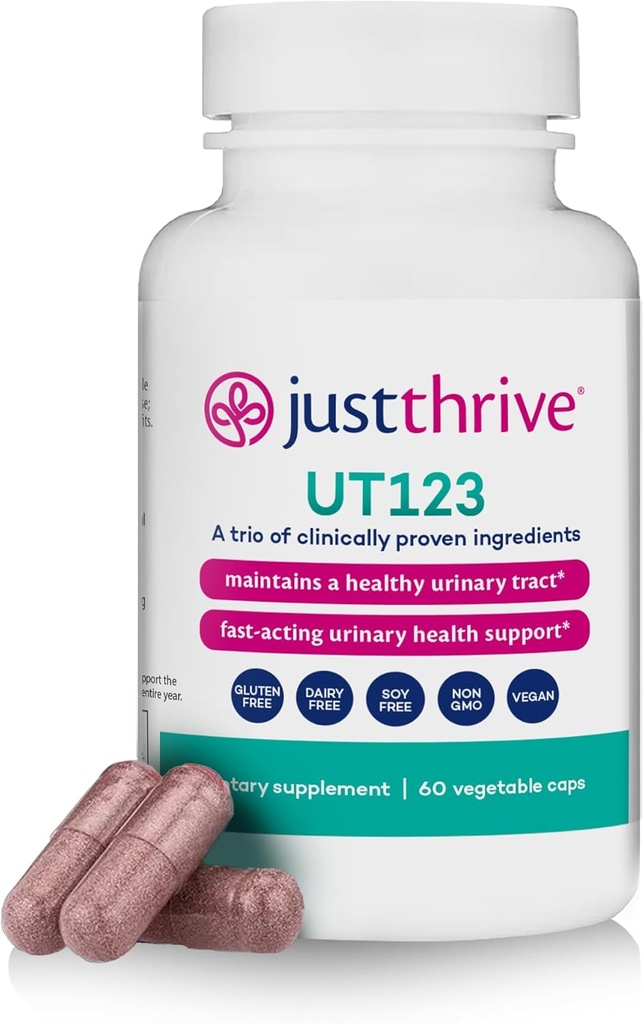 Bare Thrive UT123 - Understøtter urinveje sundhed for kvinder - Lavet med kranbær, 60 kapsler