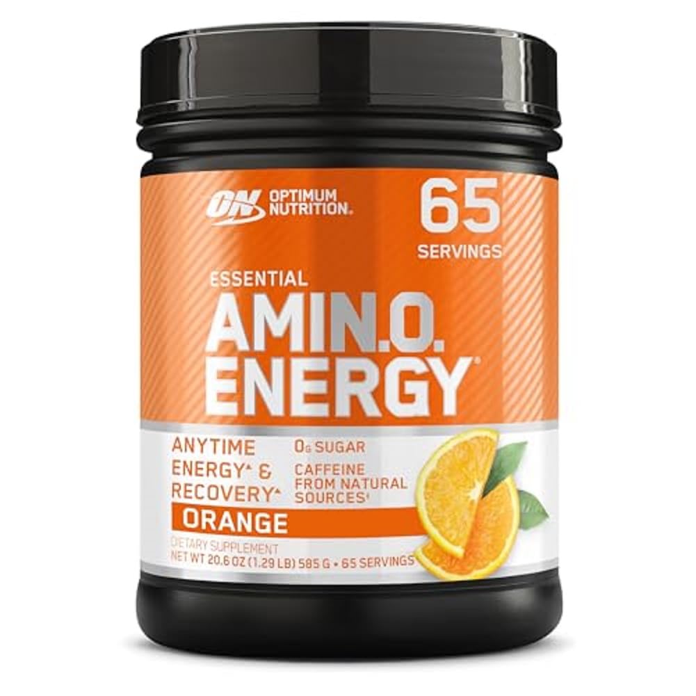 Optimum Nutrition Amino Energy - Pre Workout with Green Tea, BCAA, Amino Acids, Keto Friendly, Green Coffee Extract, Energy Powder - Orange Cooler, 65 Servings (Packaging May Vary) (Pack of 6)
