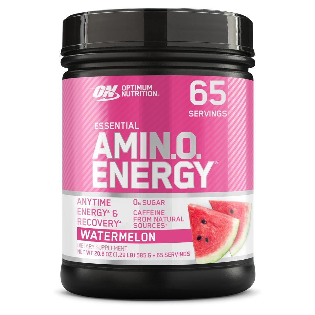 Optimum Nutrition Amino Energy - Pre Workout with Green Tea, BCAA, Amino Acids, Keto Friendly, Green Coffee Extract, Energy Powder - Watermelon, 65 Servings (Packaging May Vary) (Pack of 6)