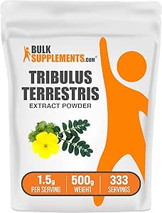 BulkSupplements.com Tribulus Terrestris Extract Powder - Tribulus Terrestris Supplements, Herbal Supplement - Gluten Free, 1,5 g per Serving, 500g (1.1 lbs) (Pack of 1)