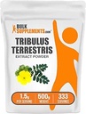 BulkSupplements.com Tribulus Terrestris Extract Powder - Tribulus Terrestris Supplements, Herbal Supplement - Gluten Free, 1,5 g per Serving, 500g (1.1 lbs) (Pack of 1)