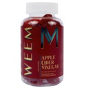WEEM Apple Cider Vinegar Gummies - Natural, Vegan ACV med folinsyre - Gluten Free - Vitamin B12 - Premium Detox & Vægt Supplement- Hjælper fordøjelse for kvinder og mænd