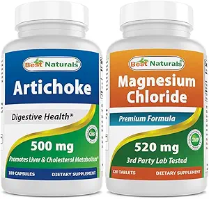 Bedste Naturals Artichoke Extract 10000 mg & Magnesiumchlorid 520 mg