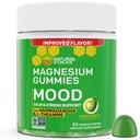 Mood Magnesium Gummies - 200mg Magnesium Citrate & 125mg Sensoril Ashwagandha Gummies - med L Theanine for Calm & Stress Support - Mag Citrate og Ashwagandha Supplement - 30 Green Apple Chewables