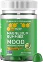 Mood Magnesium Gummies - 200mg Magnesium Citrate & 125mg Sensoril Ashwagandha Gummies - med L Theanine for Calm & Stress Support - Mag Citrate og Ashwagandha Supplement - 30 Green Apple Chewables