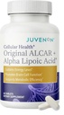 Juvenon Cellulær Health Note 124; Heart, Brain Supplement med Acetyl L- Carnitin og Biotin - Understøtter NAD + funktion, energiproduktion, Mood, Revitalized Metabolisme, Mental Focus & Clarity (60 tabletter)