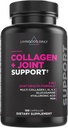 Livingood Daily Collagen + Joint Support, Grass Fed Multi Collagen Peptider I III V X med Hyaluronic Acid, Joint Support for Women & Men, Hir Skin Nails, Keto & Gluten Free, 120 Kapsler