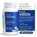 NatureCity True- Vision Eye Health Supplement - Plant- baseret Lutein og Zeaxanthin med høj potens Saffron 20mg - Blue Light Protection, Support Central and Night Vision (30 Veggie Kapsler)
