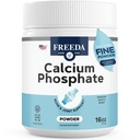 Freeda Calcium fosfatpulver - Kosher Mineral supplement for ben & fælles sundhed hos mænd, kvinder, hunde & katte - Knoglestyrke pulver med calcium og fosfor - Ingen D-vitamin - Made in USA, 16oz