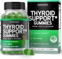 Thyreoideastøtte til kvinder og mænd (90 Gummies) Ashwaganda, jod, Bladderwrack, Kelp, & Schisandra - Support Supplement - Lækker Apple Flavor - Non- GMO, Vegan & Gluten- Free (90 Greve)