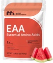EAA + BCAA Powder | All 9 Essential Amino Acids + Electrolytes, Watermelon | Intra & Post Workout, Muscle Recovery Support* | 8g Per Serving, Sugar Free | 2:1:1 BCAA | 37 Servings | Non-GMO