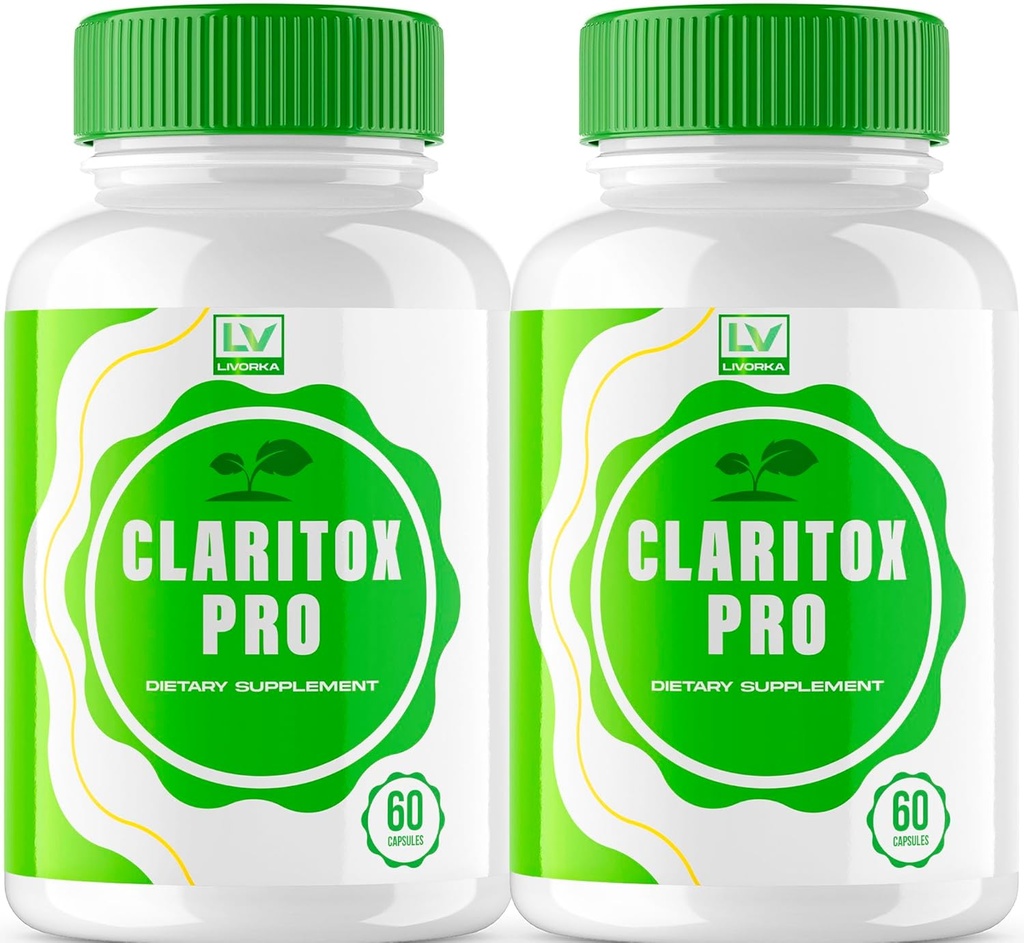 (2 Pack) Claritox Pro, Claritox Pro Support Pills, Claritox Pro Anmeldelser, Claritox Pro Kapsler, Claritox Pro Capsule Support Supplement - Advanced Pill Formel, 120 Kapsler til 2 Måneder