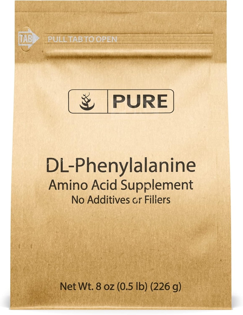 Pure Original Ingredienser DL- Phenylalanin Pulver (8 oz) Altid Pure, Ingen Fyldere eller Tilsætningsstoffer