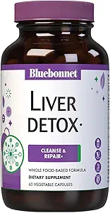 Bluebonnet Nutrition Lever Detox, Leversundhed *, Antioxidant Protection *, Soy- Free, Gluten- Free, Kosher Certified, Non-GMO, Dairy- Free, 60 Vegetabilske kapsler, 60 Servere