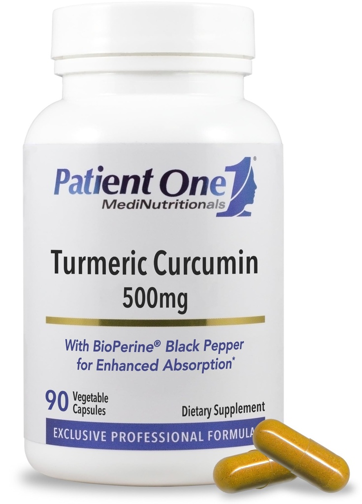 Patient En gurkemeje curcumin 500 mg 10 mg 12, supplement til støtte Sund Inflammatorisk respons og mere * 12, med sort peber ekstrakt 12, 4, 90 kapsler