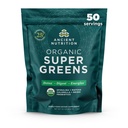 Ancient Nutrition Super Green Powder, Organic Superfood Powder med Probiotika Lavet med Spirulina, Chlorella, Matcha, og fordøjelige enzymer, 50 Servere, 14.1 oz