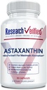 Forskning Verified Astaxanthin - Kraftfuld antioxidant, Fights Free Radikals, Understøtter hud, hjerne, øjne og hjerte - Zink RDA, E-vitamin, BioPerine - 30 kapsler - Non- GMO, Made in USA