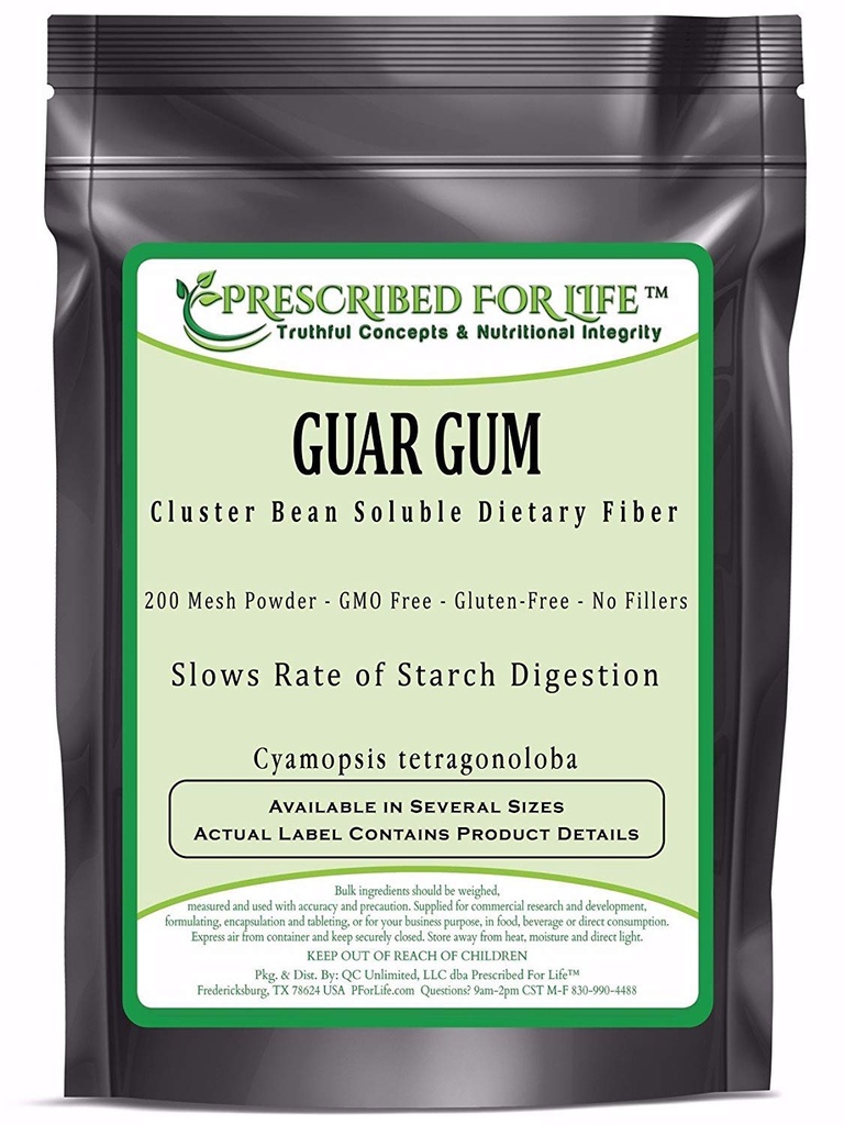 Prescribed For Life Guar Gum Powder | Natural Dietary Soluble Fiber - 200 Mesh (12oz / 340g)
