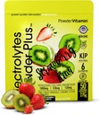 Elektrolytter Powder Plus (50 Servere), 0 Calorie Keto, 0 Sukker, Ingen Maltodextrin, 1000mg Kalium, 120mg Calcium, 120mg Magnesium, Hydrationspulver (50 Servere, Jordbær Kiwi)