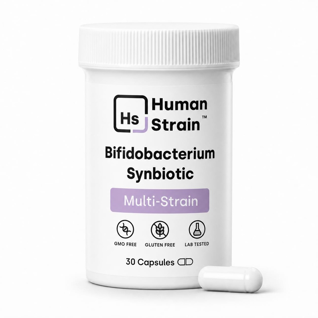 Human Strain Bifidobacterium Adolescentis | Fewer Urgent Bowel Movements, Reduced Bloating/Gas, & Digestion Support | Clinically Studied Synbiotic | 30ct (30 Day Supply)