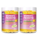 2PCS 9-in-1 Sugar Free Feminine Probiotics Gummies - pH Balance, 50 Billion CFU Vaginal Probiotic Gummies w/ Prebiotic, Slippery Elm, Cranberry, for Vaginal, Urinary Tract, Gut, Hawaiian Pineapple