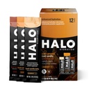 HALO Hydration - Electrolyte Energy Drink Mix 124; Hydration Powder Packets # 124; Variety Pack (Caramel, Vanilla, Mocha Lattes), Sund Skinny Coffee # 124; Easy Open Single Serving Stick # 124; 12 Sticks