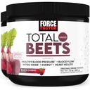 FORCE FACTOR Total Beets Superfood Beet Root Powder 2- Pack, Nitrater til Support Circulation, Blood Flow, Nitroc Oxide, Energy, Endurance, Stamina, Cardiovaskulær Heart Health Supplement, 60 Serveringer