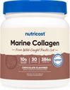 Nutricost Marine Collagen (Chokolade Flavor) 30 Servering - Collagen supplement fra vilde fanget Stillehavet Torsk fisk