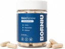 BORNIU Skin Renew Probiotics for Women & Men | 10 Billion CFU | Skin, Gut Health Supplement with 5 Strains & Prebiotic Inulin Fiber | Supports Digestive Health, Vegan, Non-GMO, Gluten Free | 30 Caps