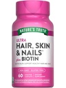 Nature 's Truth Hår Skin and Nails against 124; 60 Caplets Measures 124; Plus 5.000 mcg Biottin Measures 124; Non- GMO & Gluten Free Supplement