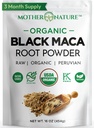 Organic, Raw Peruvian Black Maca Root Powder - Premium USDA Certified, Ideel til mænd og kvinder, Boost workouts, Enhance Muscle Recovery, Non- GMO, Vegan Superfood, 16 oz
